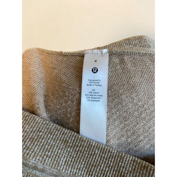 NWOT Lululemon Engineered Warmth Jogger MERINO WOOL "Cafe Au Lait" SIZE 4 - Picture 7 of 8